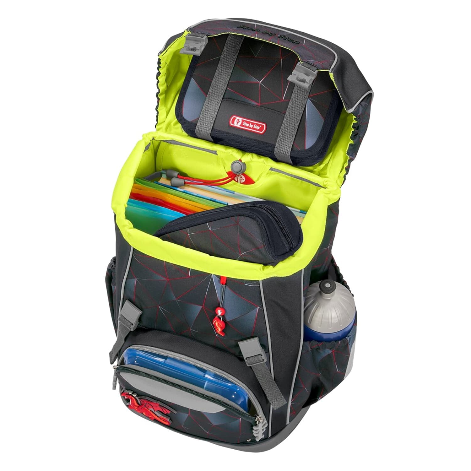Step by Step Schulrucksack-Set Giant – 5-teilig – Dragon Drako – B 28,0 cm×H 44,0 cm×T 21,0 cm