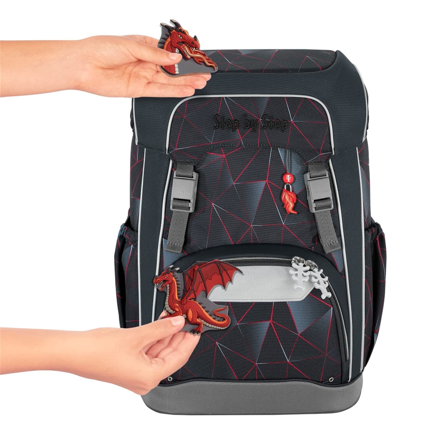 Step by Step Schulrucksack-Set Giant – 5-teilig – Dragon Drako – B 28,0 cm×H 44,0 cm×T 21,0 cm