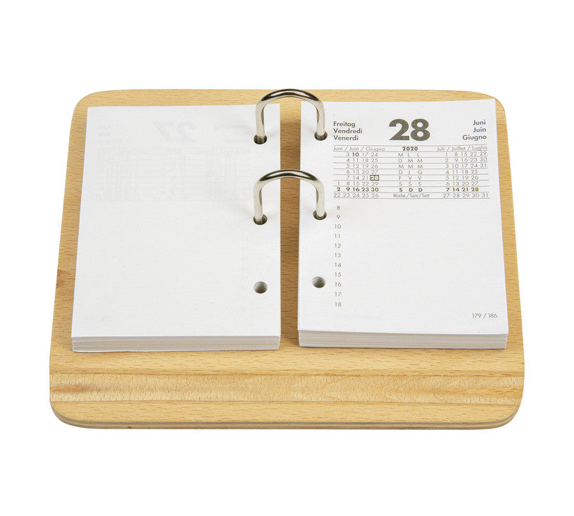Biella Stiftschlaufe – Holz, Braun, 80 × 108 mm – für Umlegeblöcke