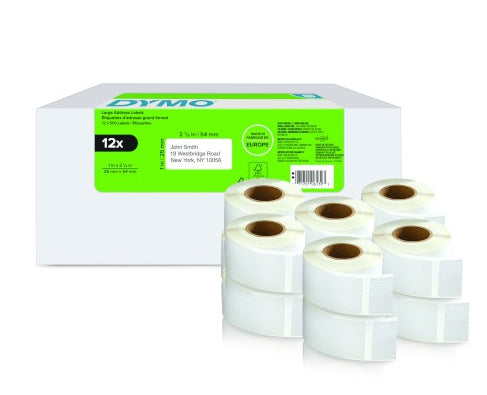 DYMO Adressetiketten, 25 mm × 54 mm, 12 Rollen à 500 Etiketten