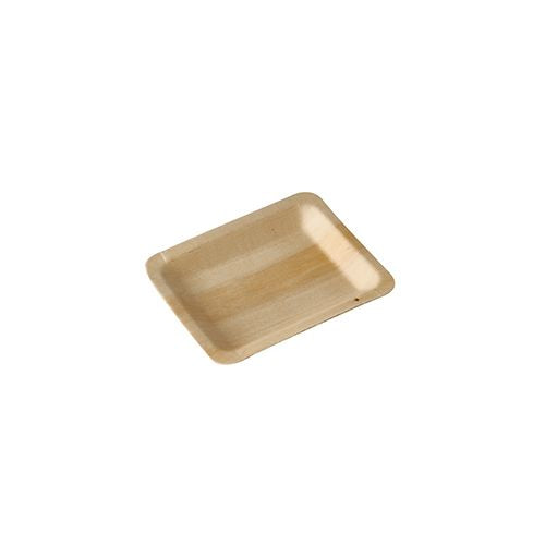 Papstar Teller, Holz (Birke), rechteckig – 12 × 9,5 cm – 50 Stk.