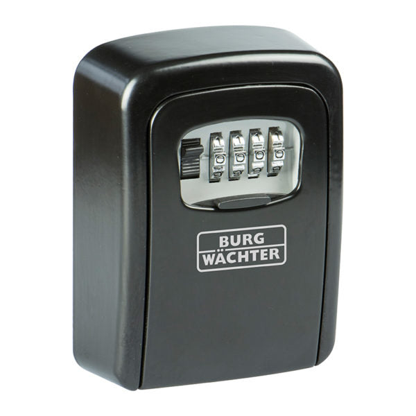 BURG-WÄCHTER Key Safe 30 SB – Schlüsseltresor, Zahlenschloss, für 1 Schlüssel, 90 × 40 × 120 mm, Schwarz
