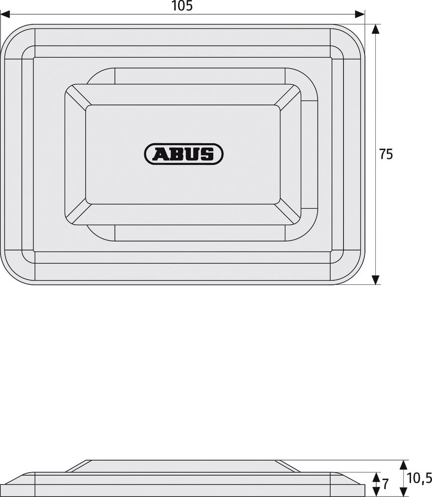 ABUS Gitterrostsicherung GS60 – 320 mm, silber