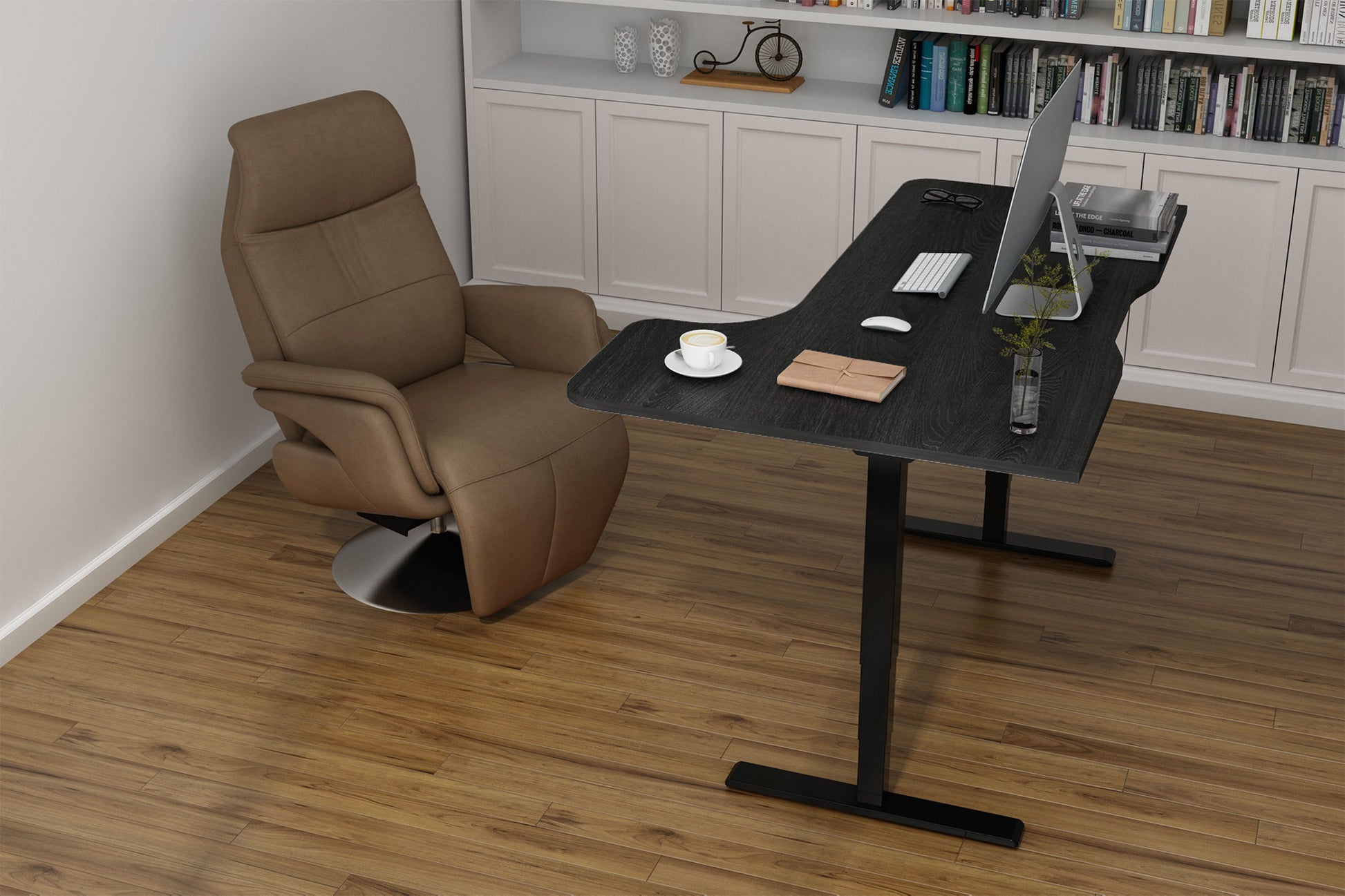 Digitus Stehtisch – 110–170 × 68 × 62–127 cm – schwarz – höhenverstellbar