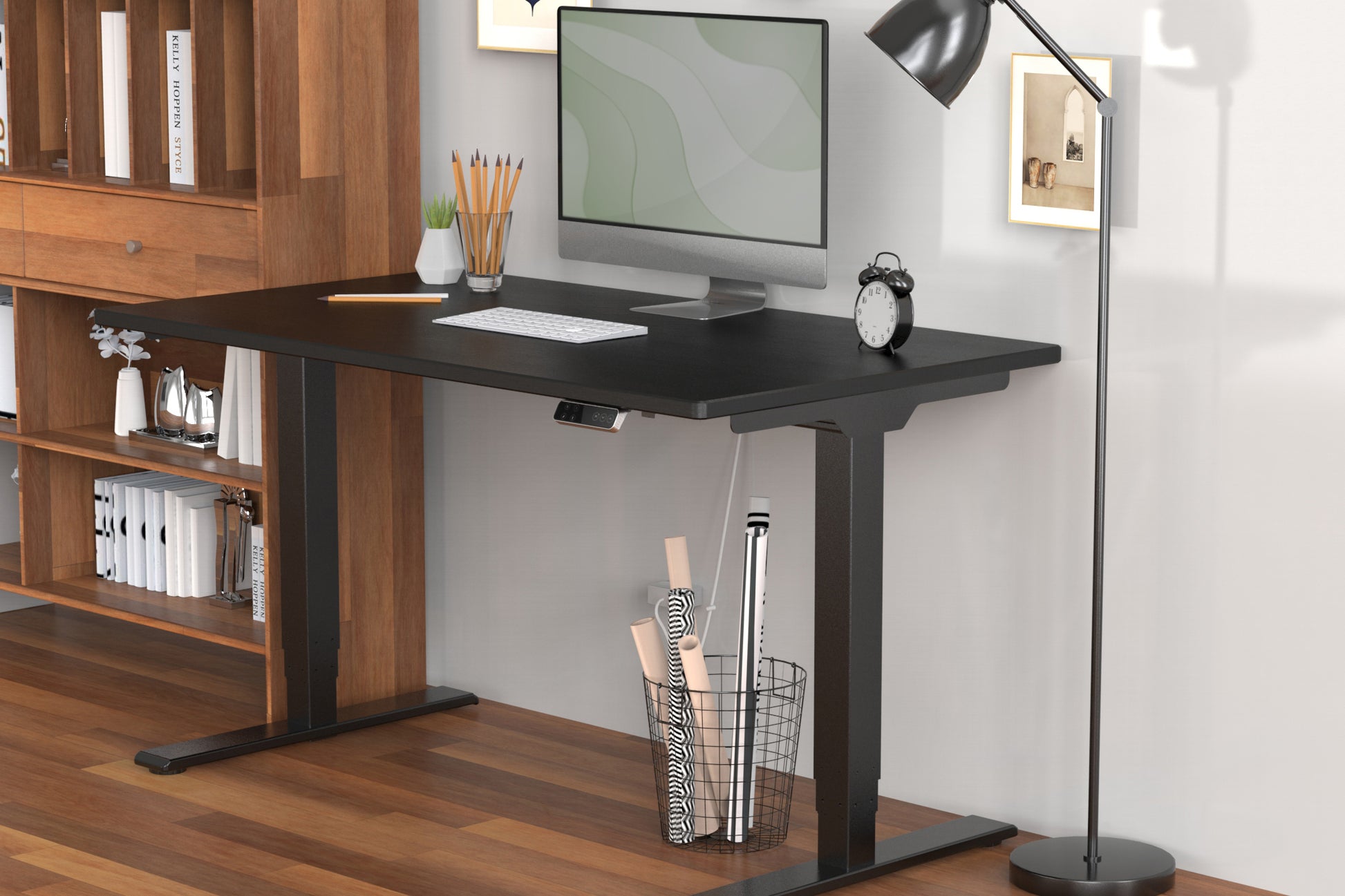 Digitus Stehtisch – 110–170 × 68 × 62–127 cm – schwarz – höhenverstellbar