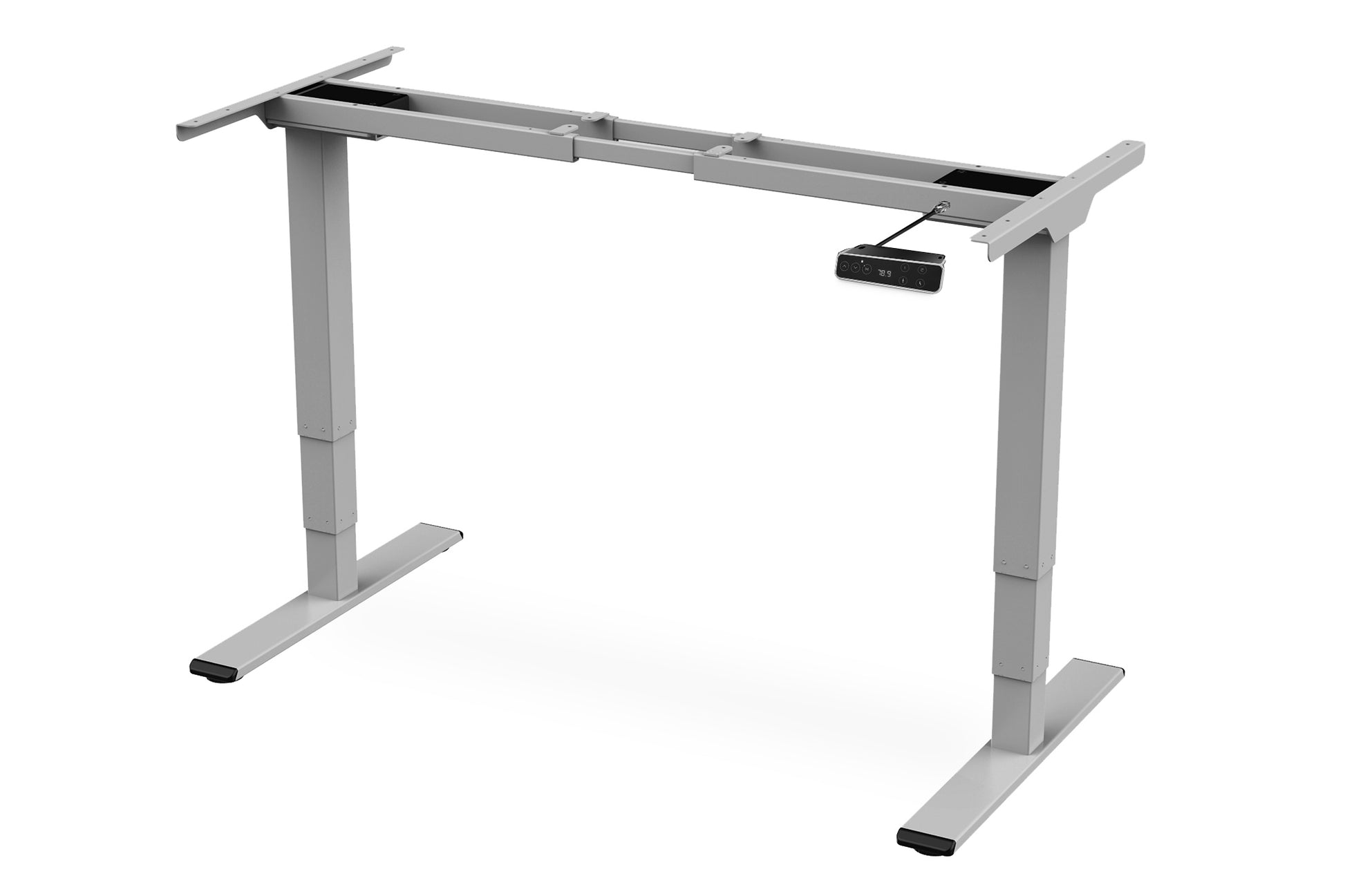 Digitus Stehtisch – 110–170 × 68 × 62–127 cm – grau – höhenverstellbar