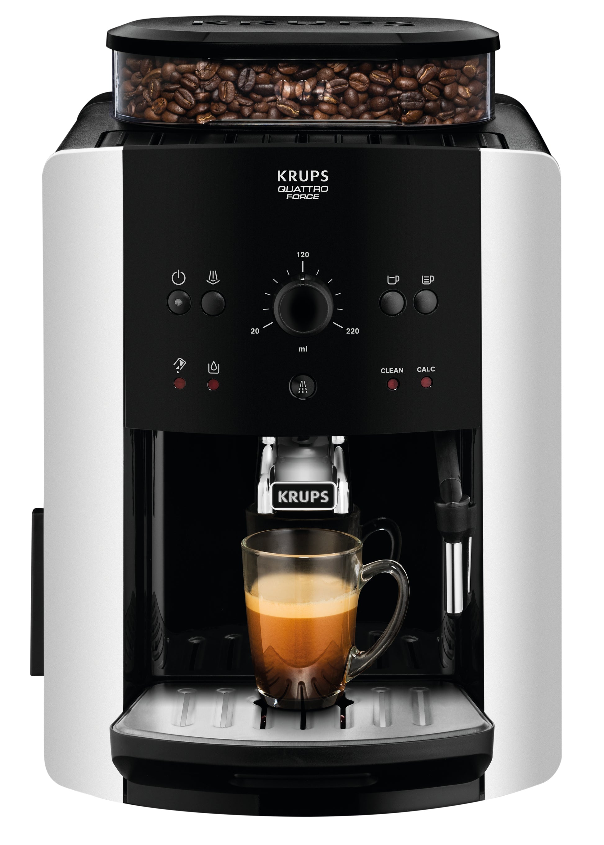 Krups Arabica Picto Kaffeevollautomat – 1,7 l, 260 g Bohnenbehälter, 15 bar, Milchaufschäumer