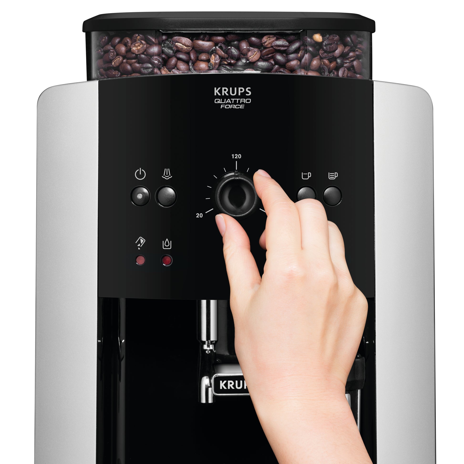 Krups Arabica Picto Kaffeevollautomat – 1,7 l, 260 g Bohnenbehälter, 15 bar, Milchaufschäumer