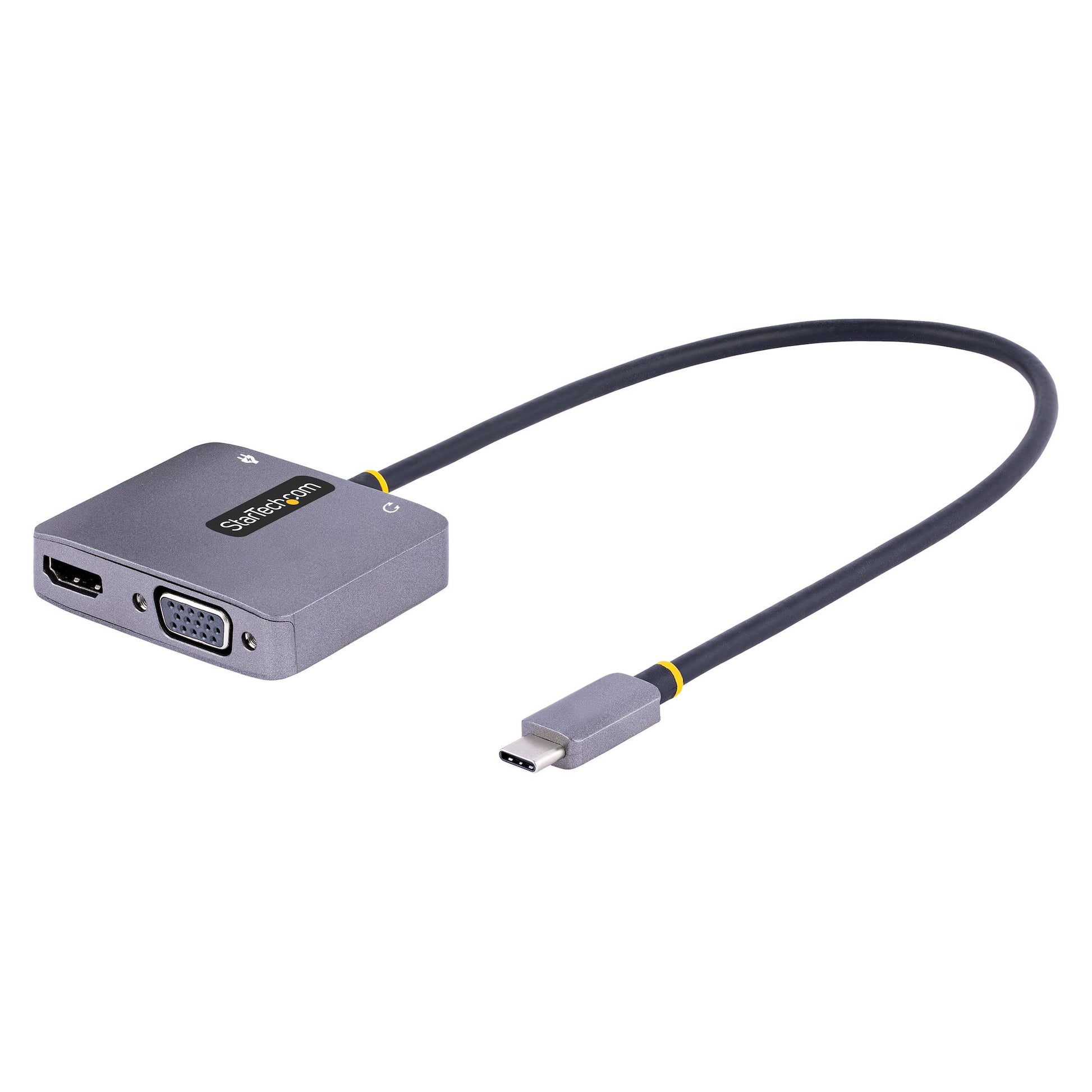StarTech.com USB-C auf HDMI/VGA Adapter HDMI 2.0 4K 60 Hz – HDR – Grau – für USB-C/Thunderbolt 3/4