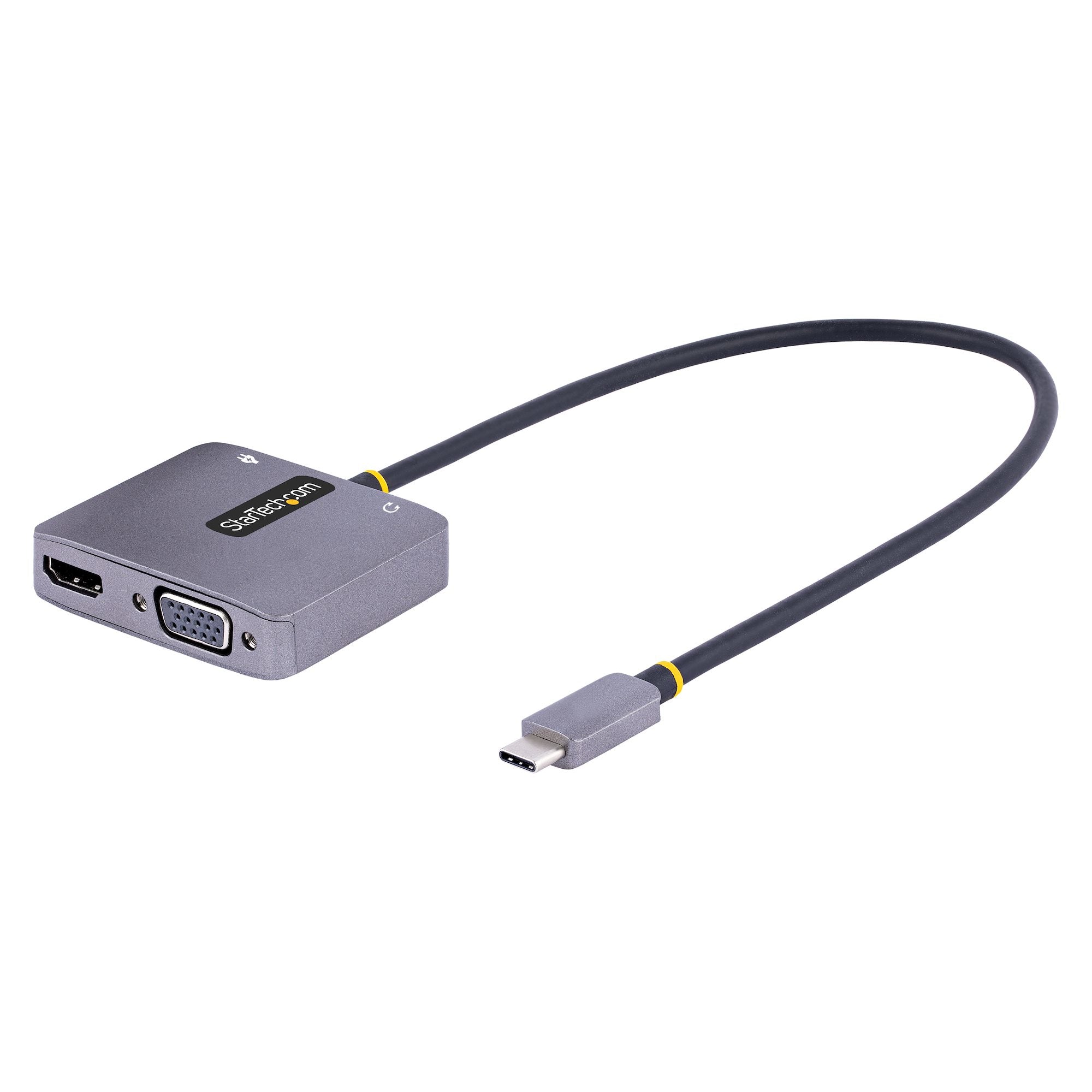 StarTech.com USB-C auf HDMI/VGA Adapter HDMI 2.0 4K 60 Hz – HDR – Grau – für USB-C/Thunderbolt 3/4