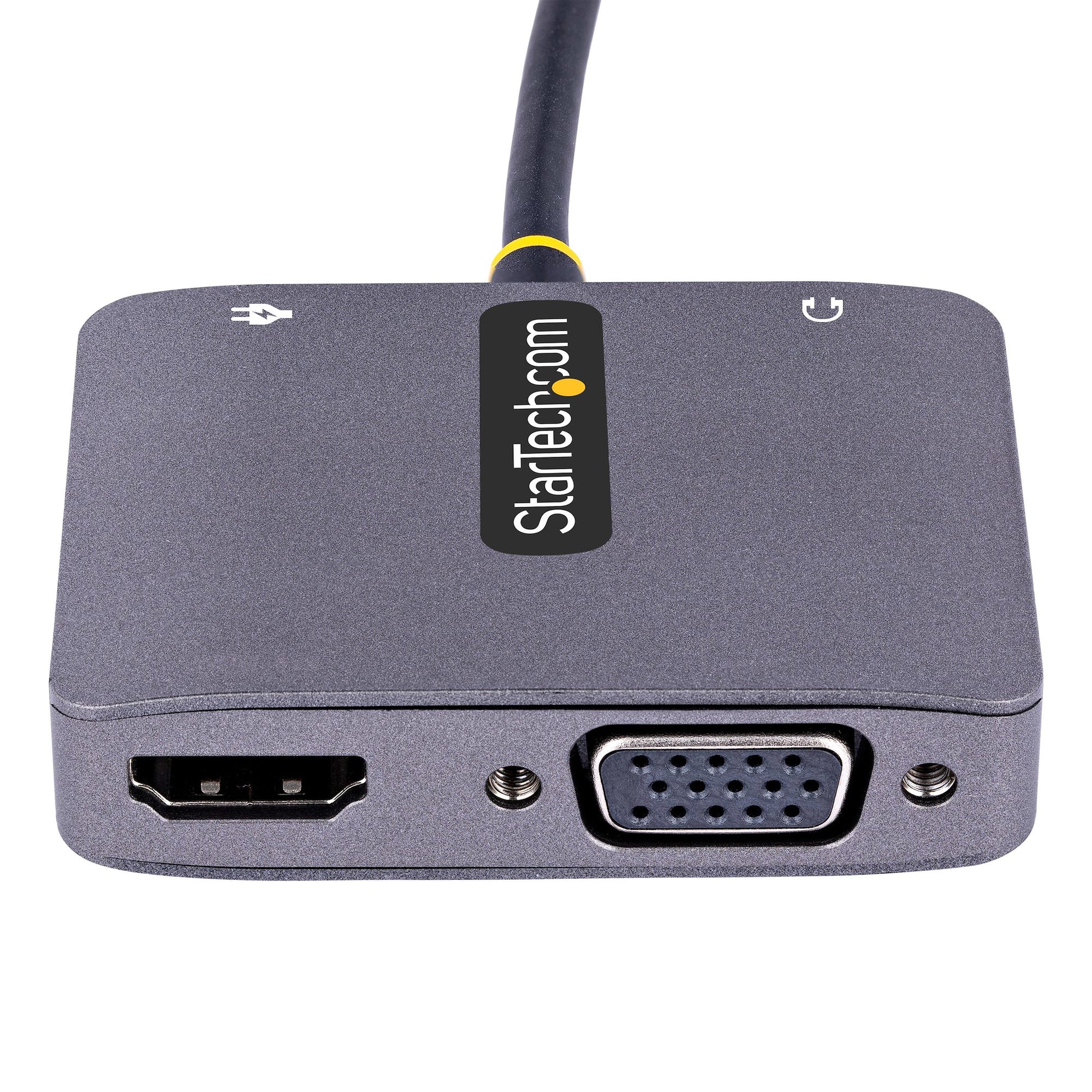 StarTech.com USB-C auf HDMI/VGA Adapter HDMI 2.0 4K 60 Hz – HDR – Grau – für USB-C/Thunderbolt 3/4