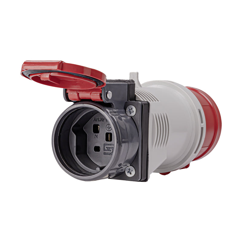 Steffen Adapterkabel, CEE 16-5 zu T25, 400 V 16 A, 5-polig, Kunststoff, Grau