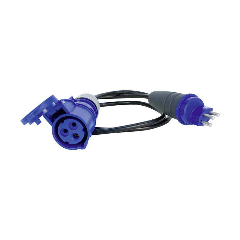 Steffen Verlängerungskabel – T23–CEE 16-3, 1,5 m, IP44, aussen, 3×1,5 mm², schwarz