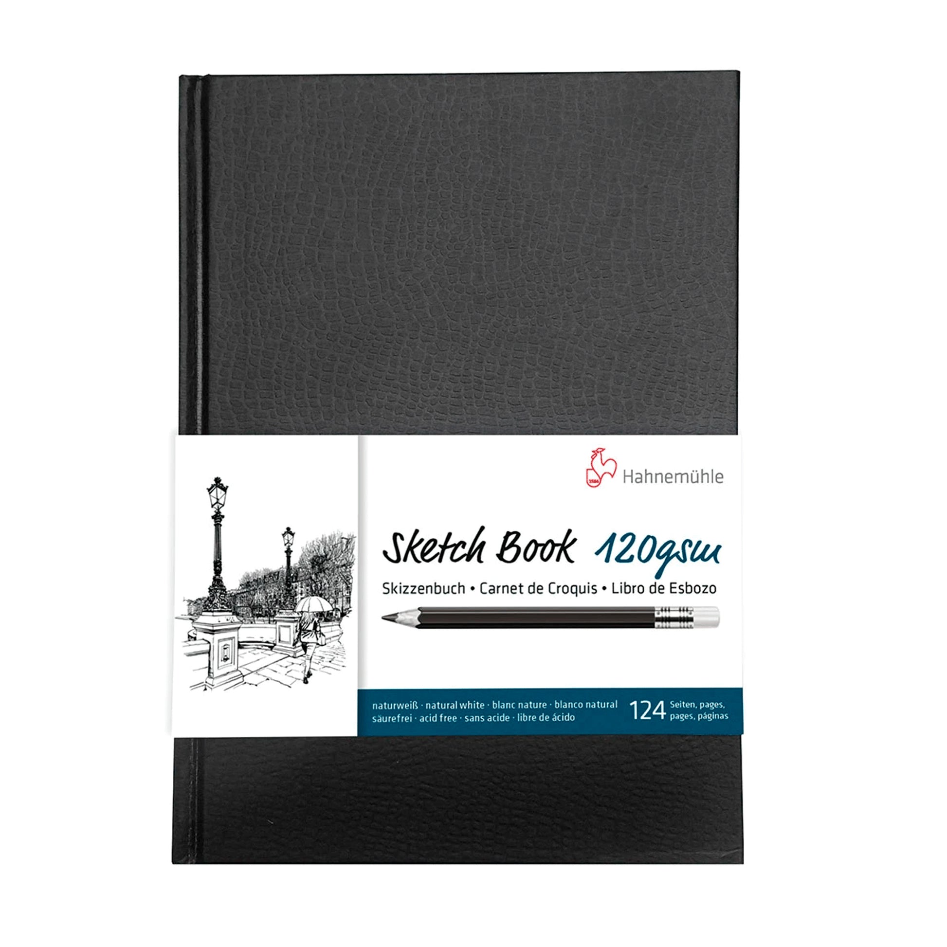 Hahnemühle Skizzenbuch – A4 – 120 g/m² – 64 Blätter – Schwarz