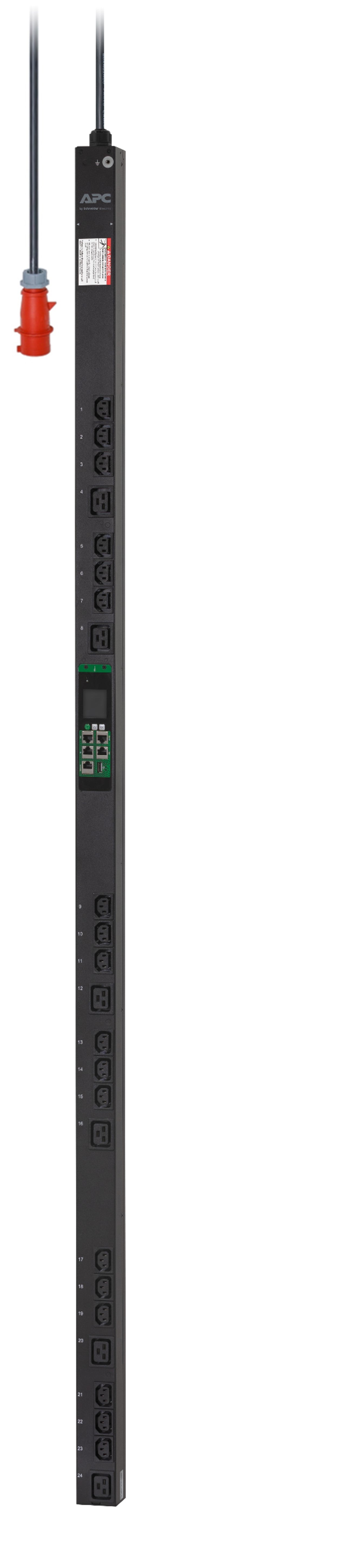 APC Rack-PDU EasyPDU – 0U, senkrecht, 24× IEC C13/C19, IEC 60309, 400 V/16 A, 3-phasig, 3 m, schwarz