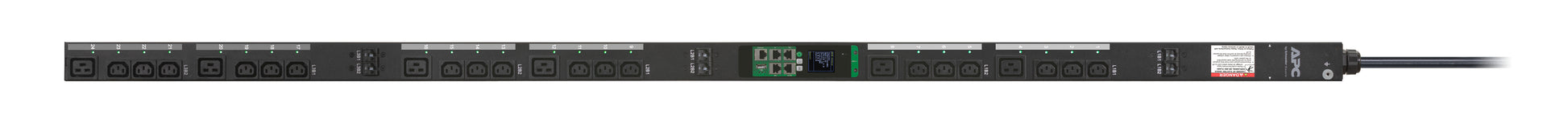 APC EasyPDU Rack-PDU Metered-by-outlet 0U, 3-phasig 22 kW, 24×(C13 + C19), Eingang IEC60309 32 A, 3 m – schwarz