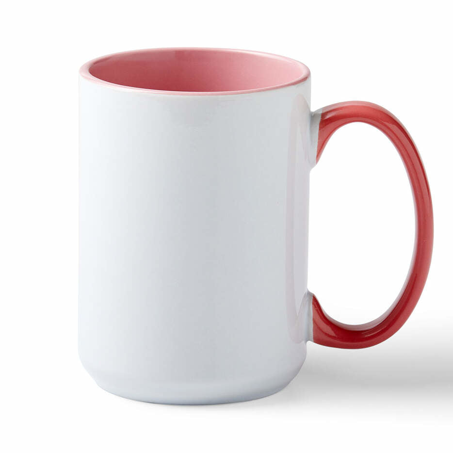 Cricut Tasse – 425 ml, Porzellan, Weiss/Rot, spülmaschinenfest, mikrowellengeeignet