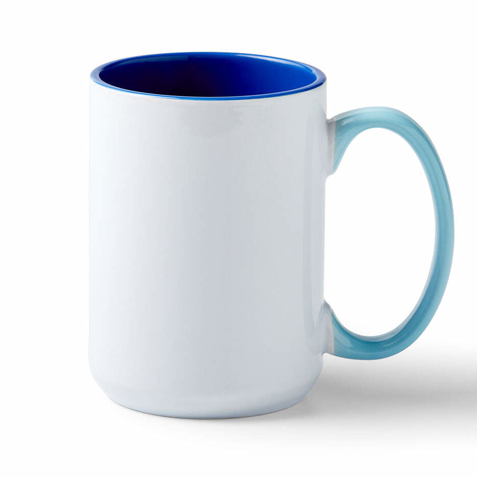 Cricut Tasse Infusible Ink – 425 ml, Porzellan, Blau/Weiss, spülmaschinenfest, mikrowellengeeignet