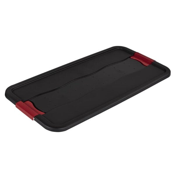 keeeper Aufbewahrungsbox 83 l (mit Deckel) – Kunststoff – Anthrazit/Rot – Verriegelung – 795 × 400 × 395 mm