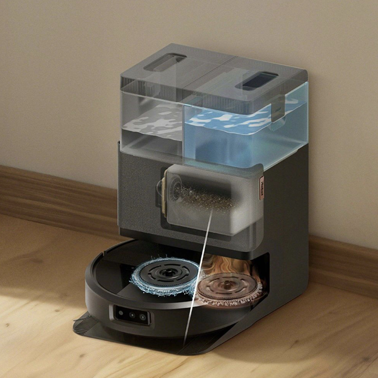 iRobot Roboterstaubsauger Roomba Plus 505 – 0,3 l, Akkubetrieb, 35,7 × 35,1 × 10,6 cm, 4,4 kg