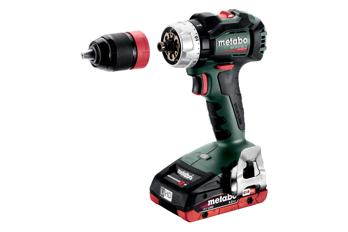 Metabo Akku-Bohrschrauber BS 18 LT BL Q – 18 V – Schnellspannbohrfutter (Ø 13 mm) – 75 Nm – 2×4,0 Ah & Ladegerät