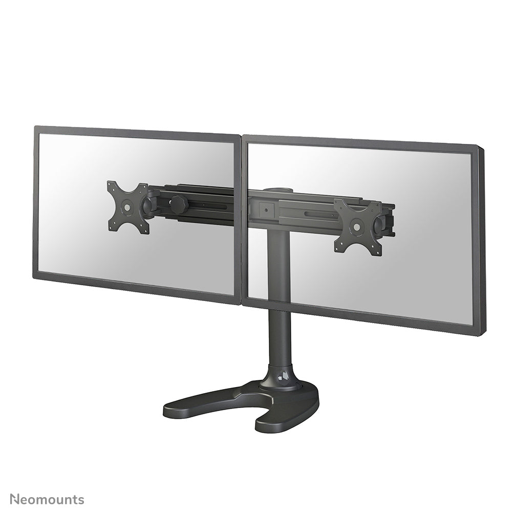 Neomounts FPMA D700DD – Tischhalterung, Dual, Tischdurchführung, bis 27", VESA 75 × 75 mm, 24 kg