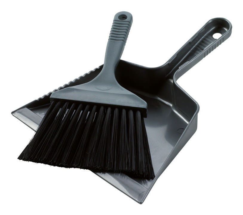 Easy Camp Kehrgarnitur – 17 cm, Kunststoff, Schwarz, 2-teilig, Aufhängeloch
