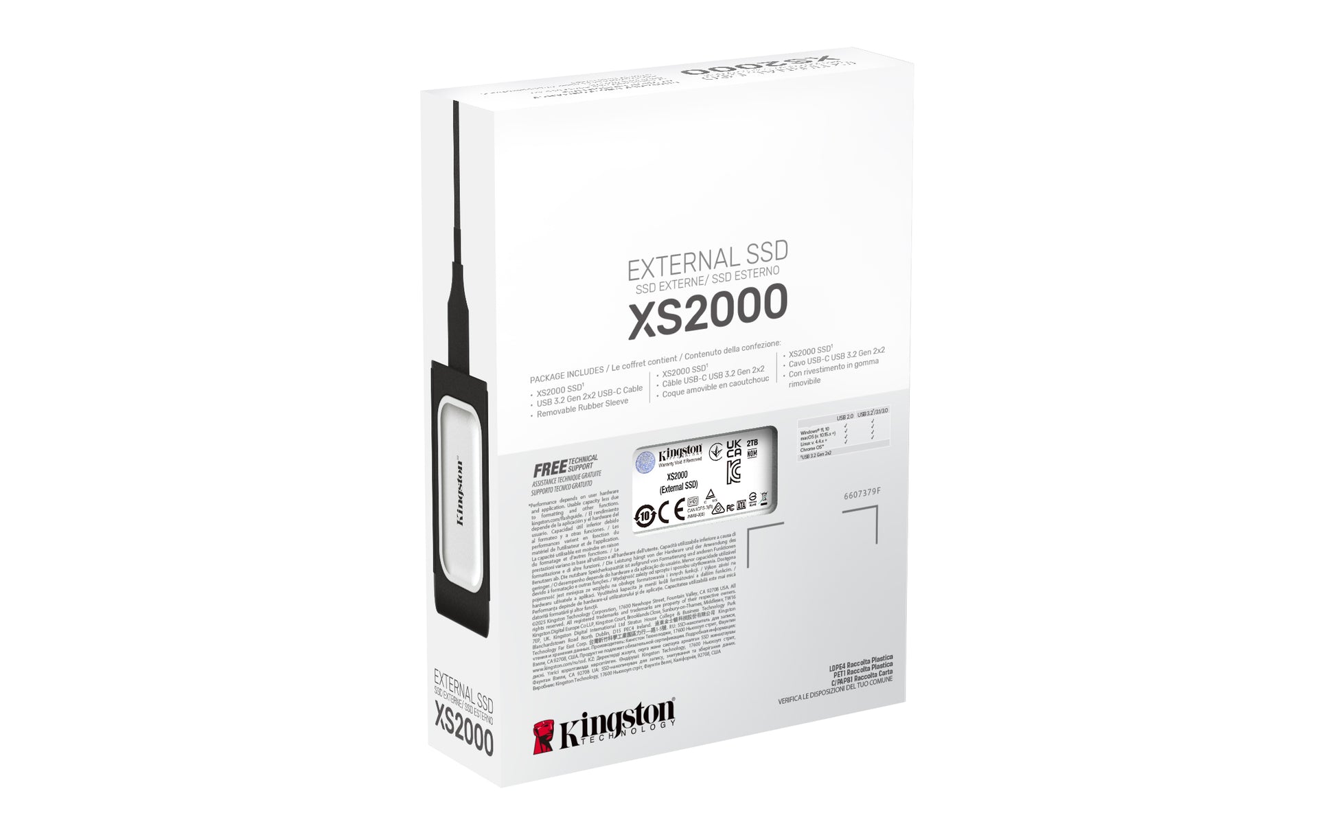 Kingston Technology Kingston XS2000 Speichergerät – 2 TB, USB 3.2, tragbar