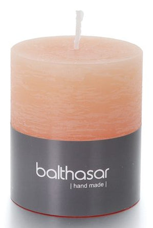 Balthasar Zylinderkerze – Ø 7 × 8 cm – Paraffin, Aprikose – 35 h