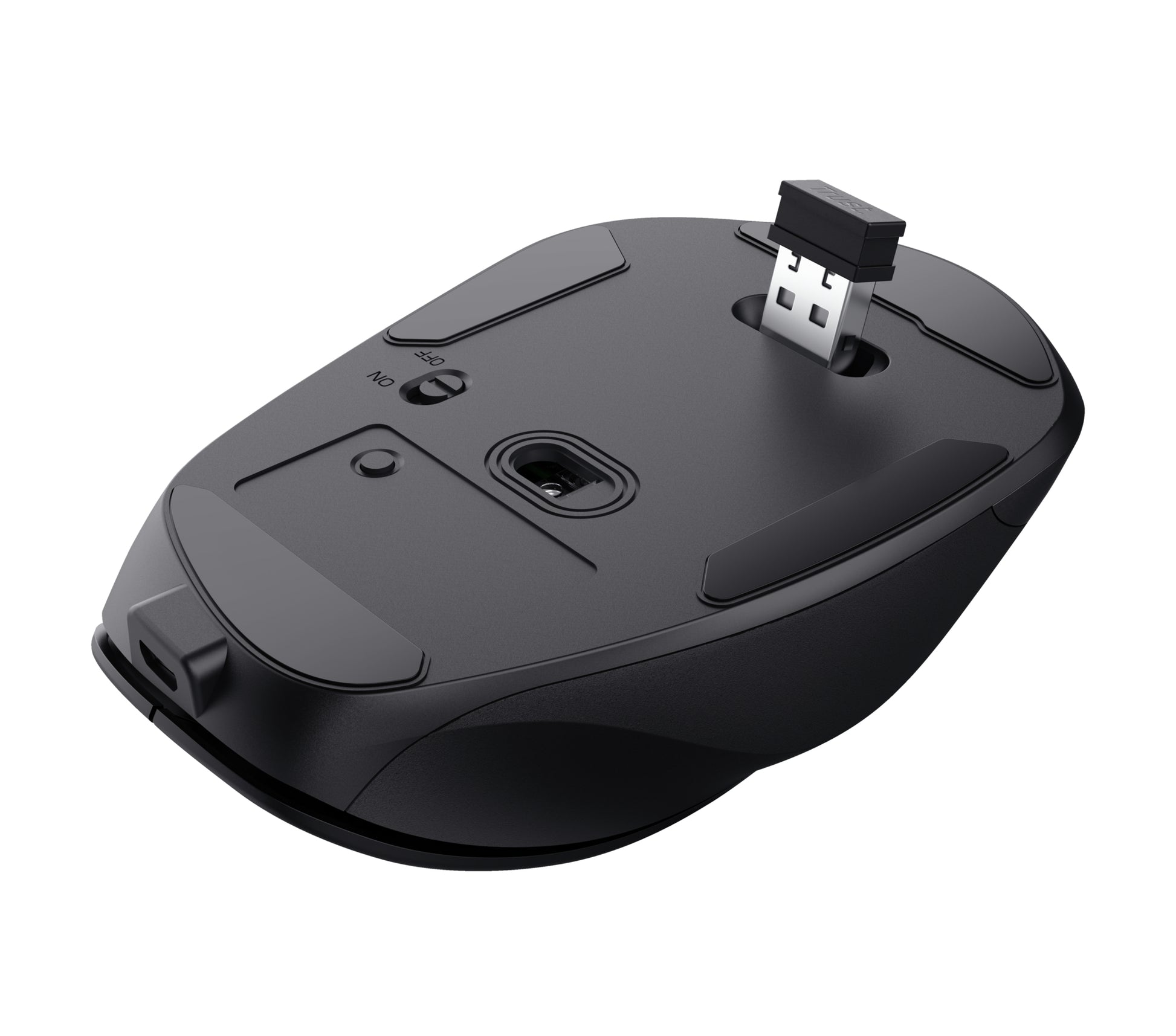Trust Fyda Eco – Maus – Kabellos (2,4 GHz), 2400 DPI, rechts, Schwarz
