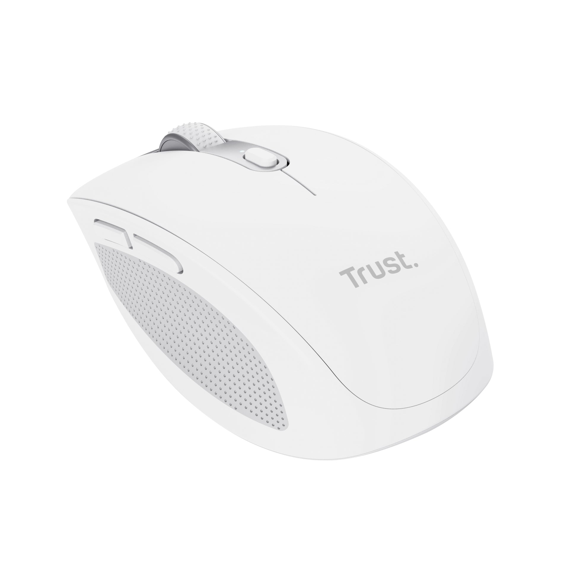 Trust Ozaa Multiconnect Business-Maus – kabellos, Silent-Tasten, aus recyceltem Material, weiss
