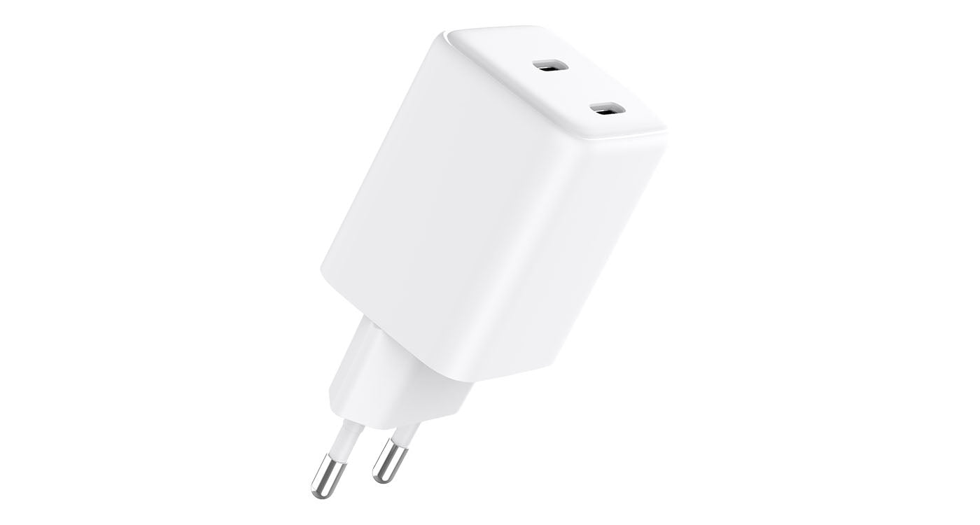 LMP Netzladegerät – 45 W, 2× USB-C, GaN, PD 3.0, PPS, weiss