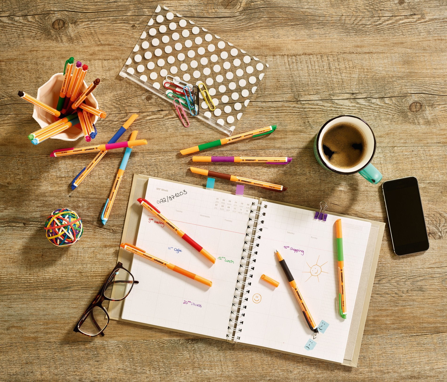 STABILO pointVisco 1099 – Tintenroller, 0,5 mm, grün, mit Kappe, Kunststoff, grün/gelb