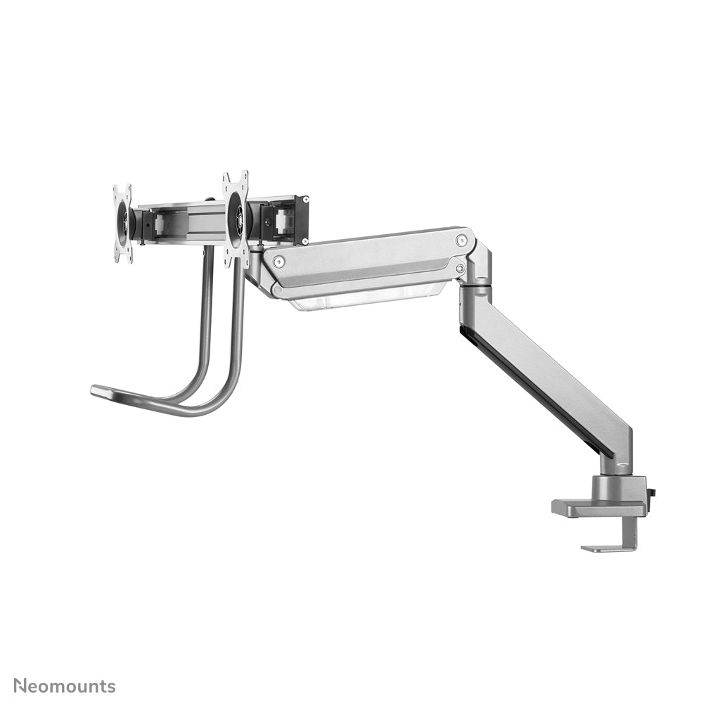 Neomounts NM-D775DXSILVER – Monitorarm Tischhalterung – Klemme/Durchführung – 2 Monitore – 10–32" – VESA 75×75