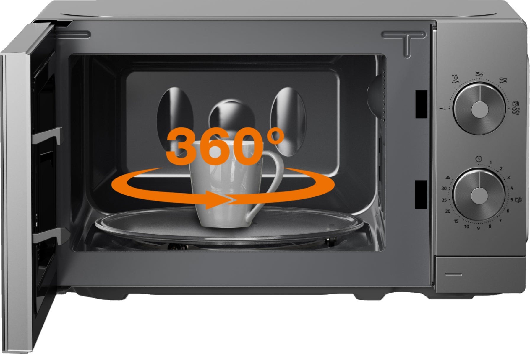 Gorenje Mikrowelle MO20E1T4 – 20 l, 700 W – schwarz/edelstahl
