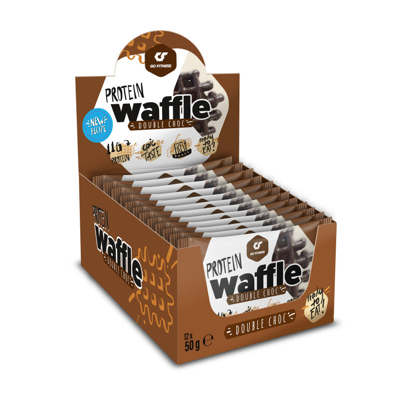 Go Fitness Protein-Waffel – Double Choc – 12 × 50 g
