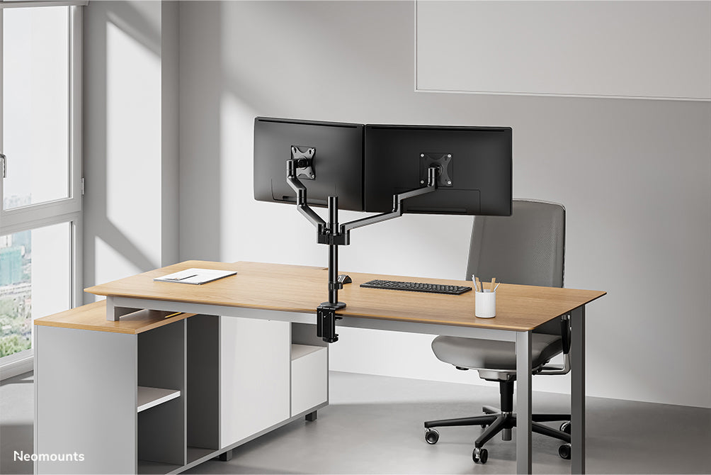 Neomounts DS60 425BL2 – Monitorarm, bis 27", Neigen/Schwenken, Drehen, Schwarz