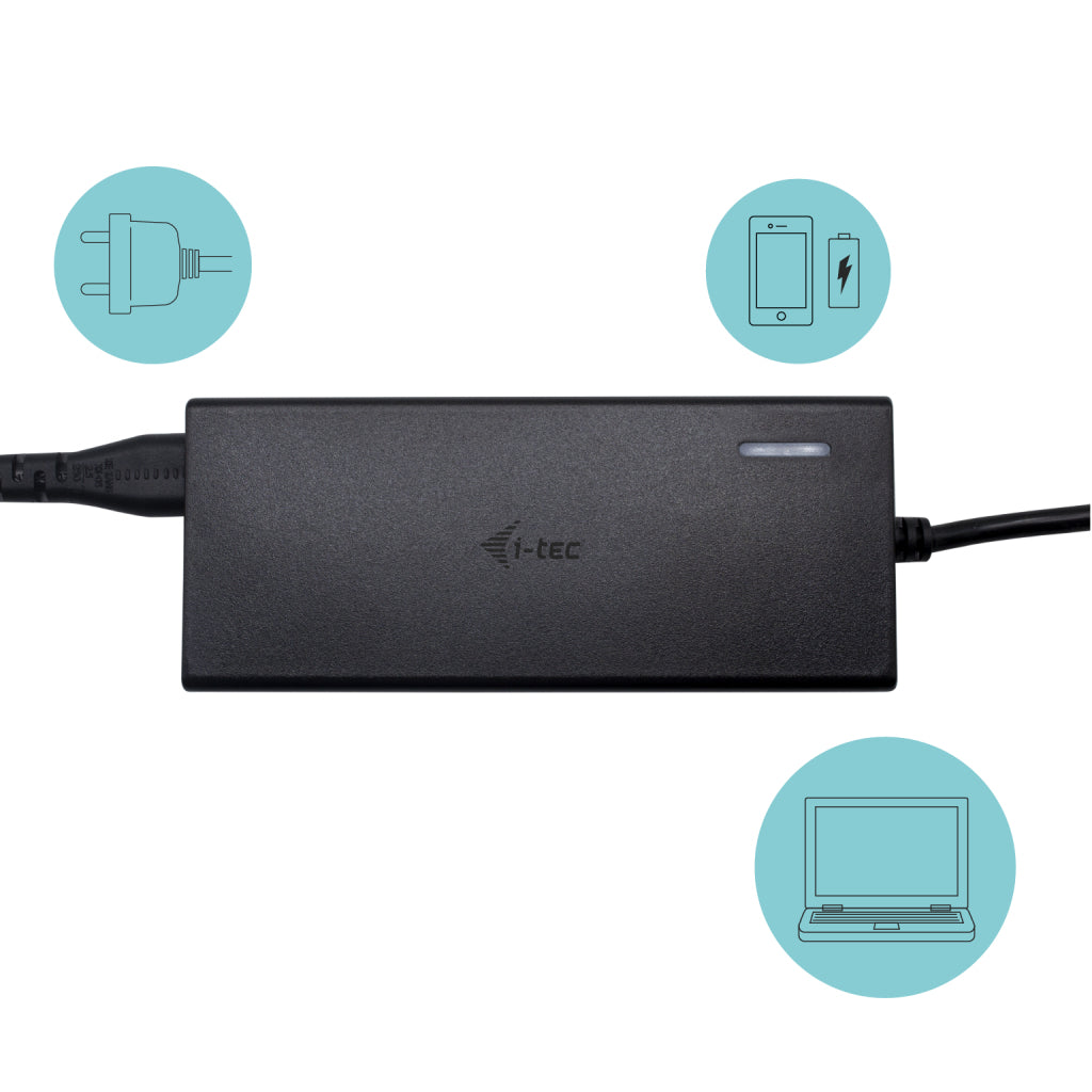 i-tec Multiport-Adapter – USB-C, 1× HDMI, 1× VGA, 3× USB-A, 2× USB-C, 100 W PD, GbE, für Windows/Mac/Linux