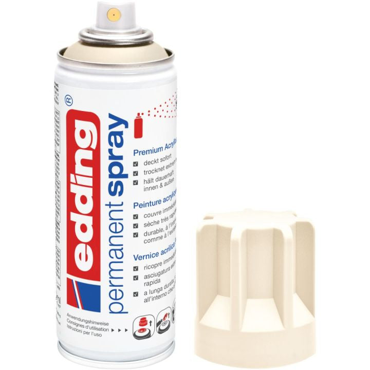Edding Acryllack – Farbspray – Elfenbein, Seidenmatt, 200 ml