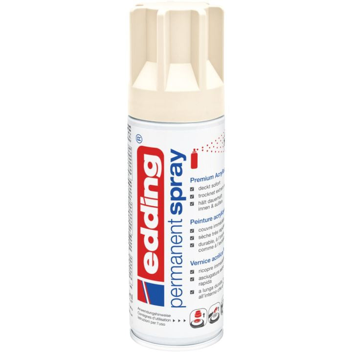 Edding Acryllack – Farbspray – Elfenbein, Seidenmatt, 200 ml