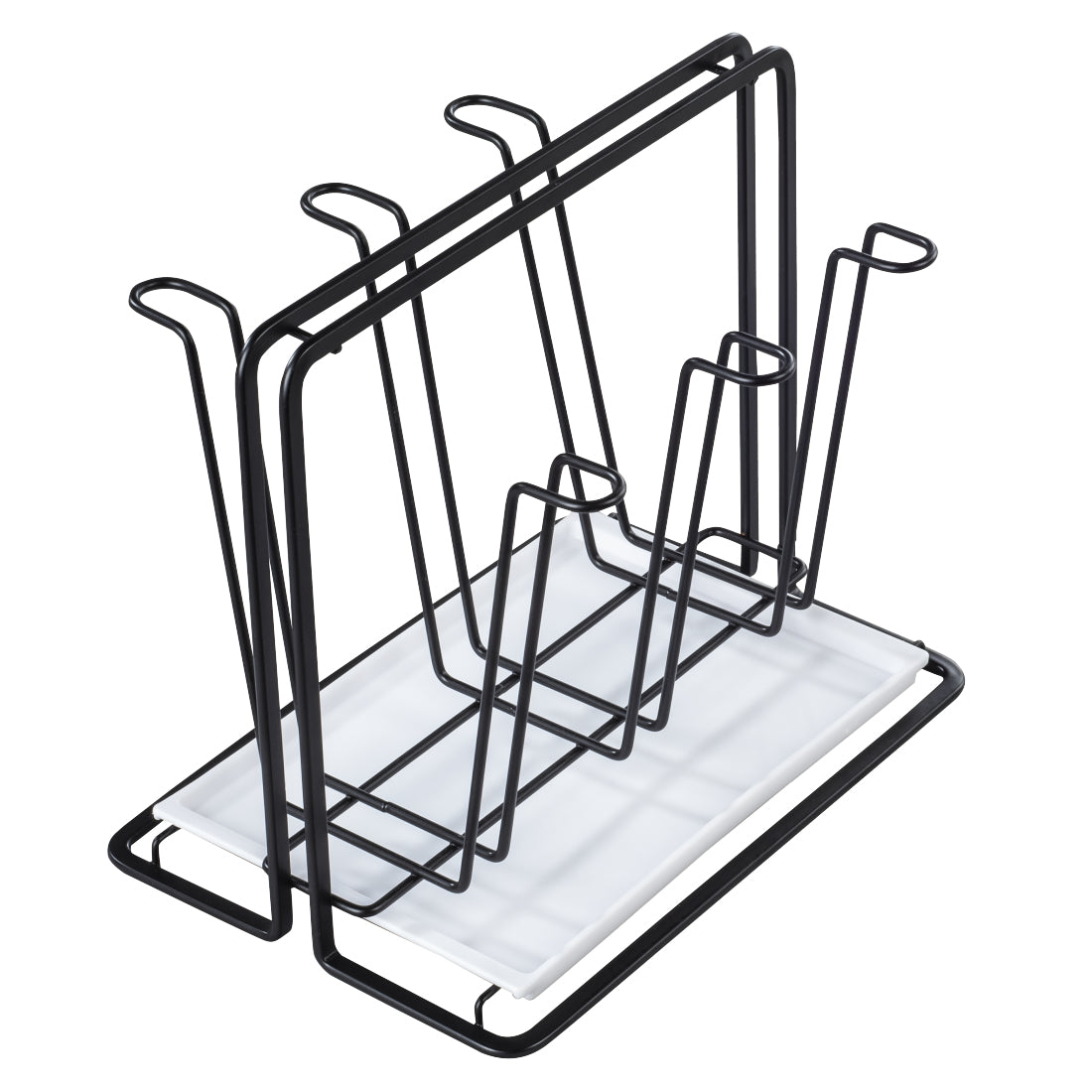 Xavax Abtropfgestell, 14 × 20 × 17 cm, Metall, Schwarz, für 6 Flaschen