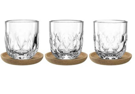 LEONARDO Cappuccinotasse – 6er Set, 220 ml, Ø 8,0 cm, H 9,0 cm, Glas, Transparent