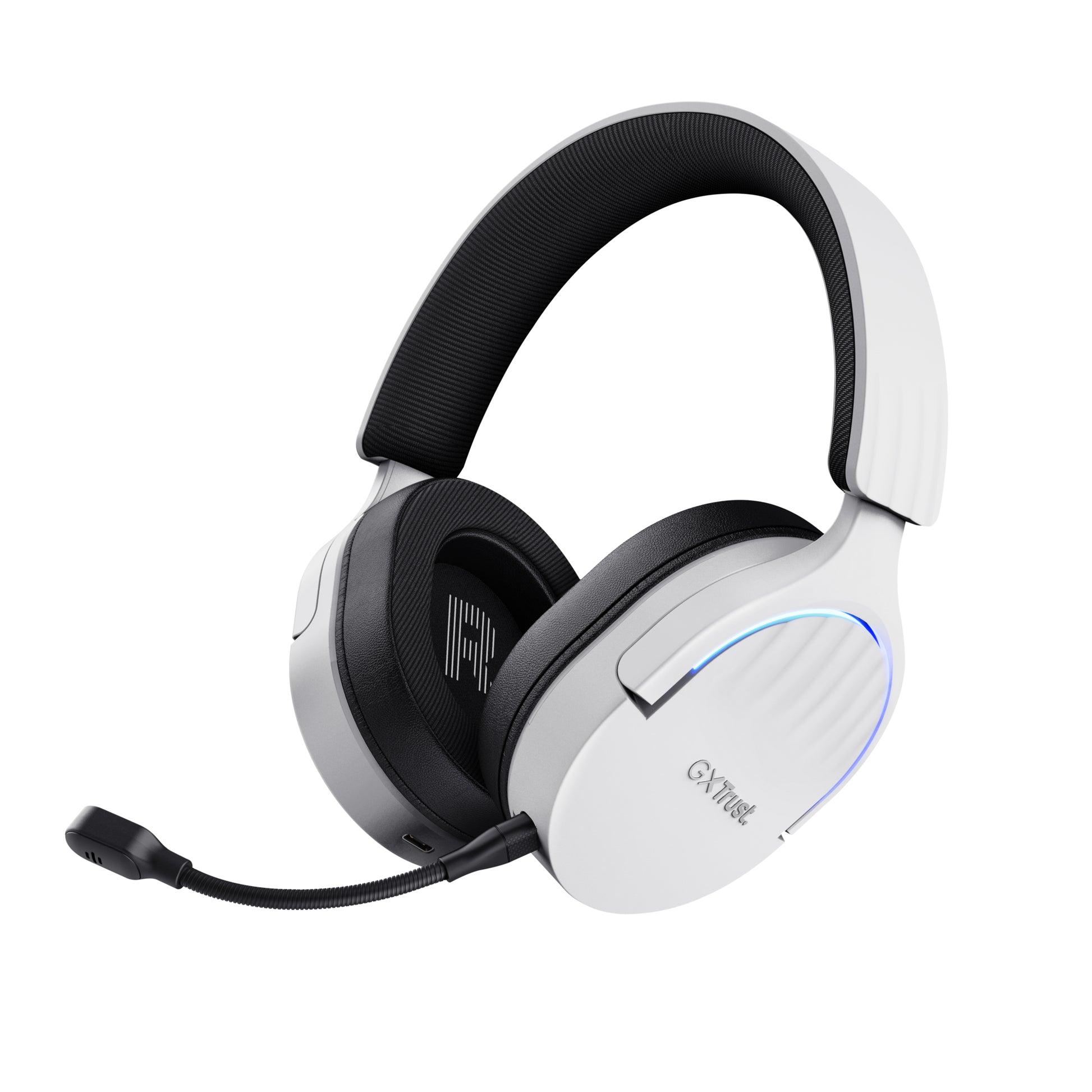 Trust GXT 491W FAYZO – Gaming-Headset – Kabelgebunden, abnehmbares Mikrofon, Surround-Sound – Weiss