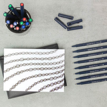 Schneider Schreibgeräte Pictus Fineliner – 8er-Set – Schwarz