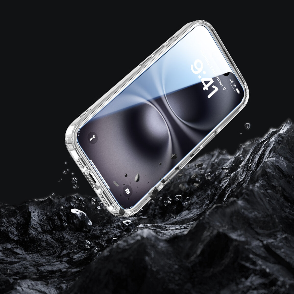 4smarts 360° Premium Backcover – für Apple iPhone 17 Pro Max, Transparent, Displayschutz, Montagerahmen