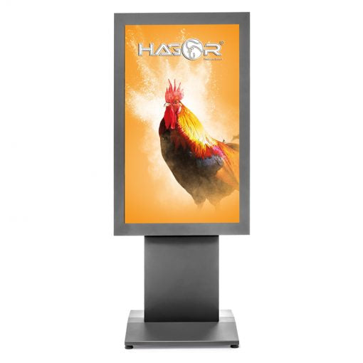 Hagor Bodenständer – 43" – VESA 100×100–800×400 – Höhenverstellbar, Kabelmanagement – vis-it HP Floorbase 43