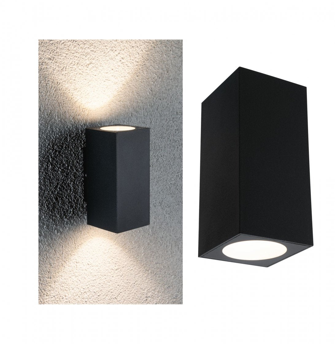 Paulmann Aussenwandleuchte – 520 lm, 6 W – Warmweiss, 3000 K – IP44 – Netzbetrieb – Anthrazit, Aluminium
