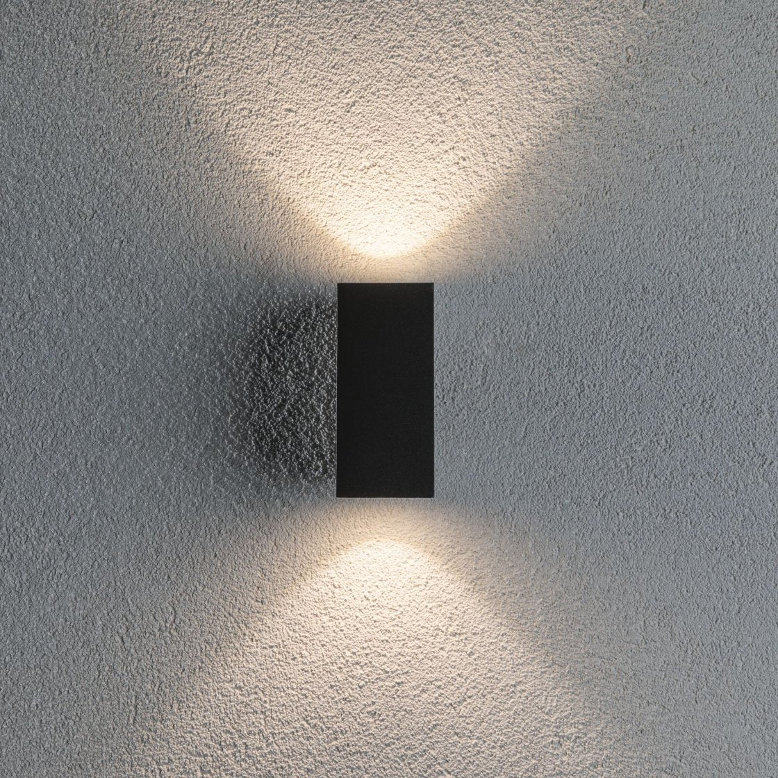 Paulmann Aussenwandleuchte – 520 lm, 6 W – Warmweiss, 3000 K – IP44 – Netzbetrieb – Anthrazit, Aluminium