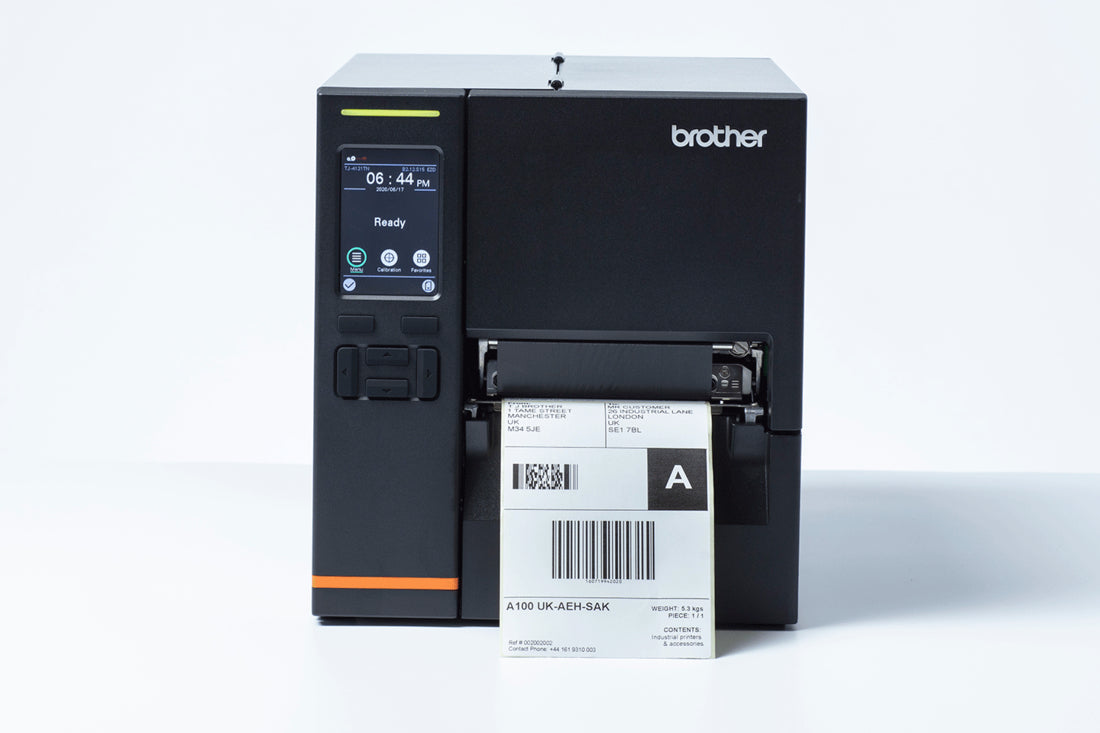 Brother Industrie-Etikettendrucker (Thermodirekt), 120 mm, 300×300 dpi, 177,8 mm/s, USB/LAN/WLAN/RS-232