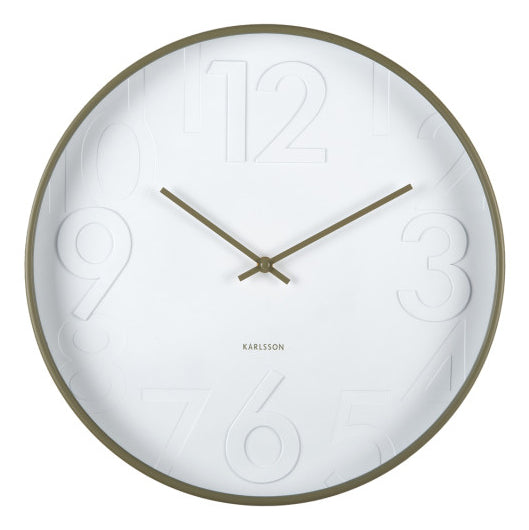Karlsson Ayuno Wanduhr – Analog, Ø 40 cm, grün, Kunststoff